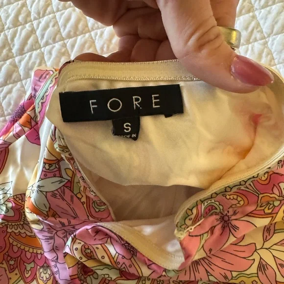 Floral Strapless Pink Paisley Sundress - Picture 3 of 7